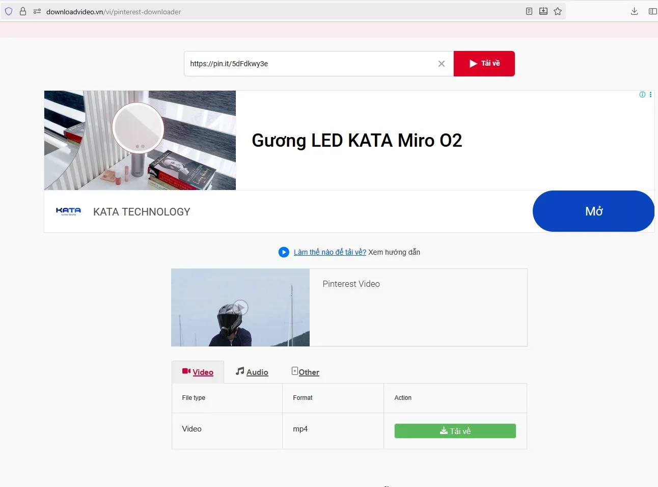 Pinterest Downloader – tải video và gif từ Pinterest dễ dàng