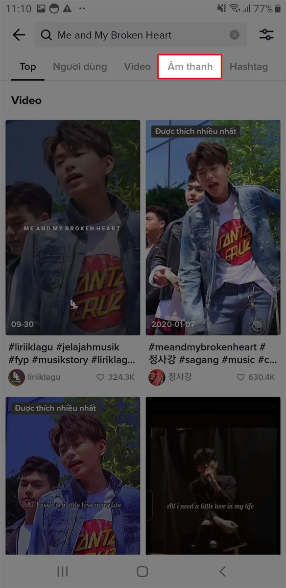 Chọn bản nhạc phù hợp