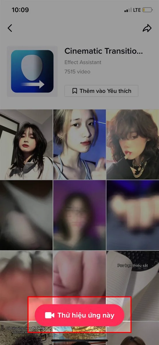 Chọn Thử hiệu ứng này (Try this effect)
