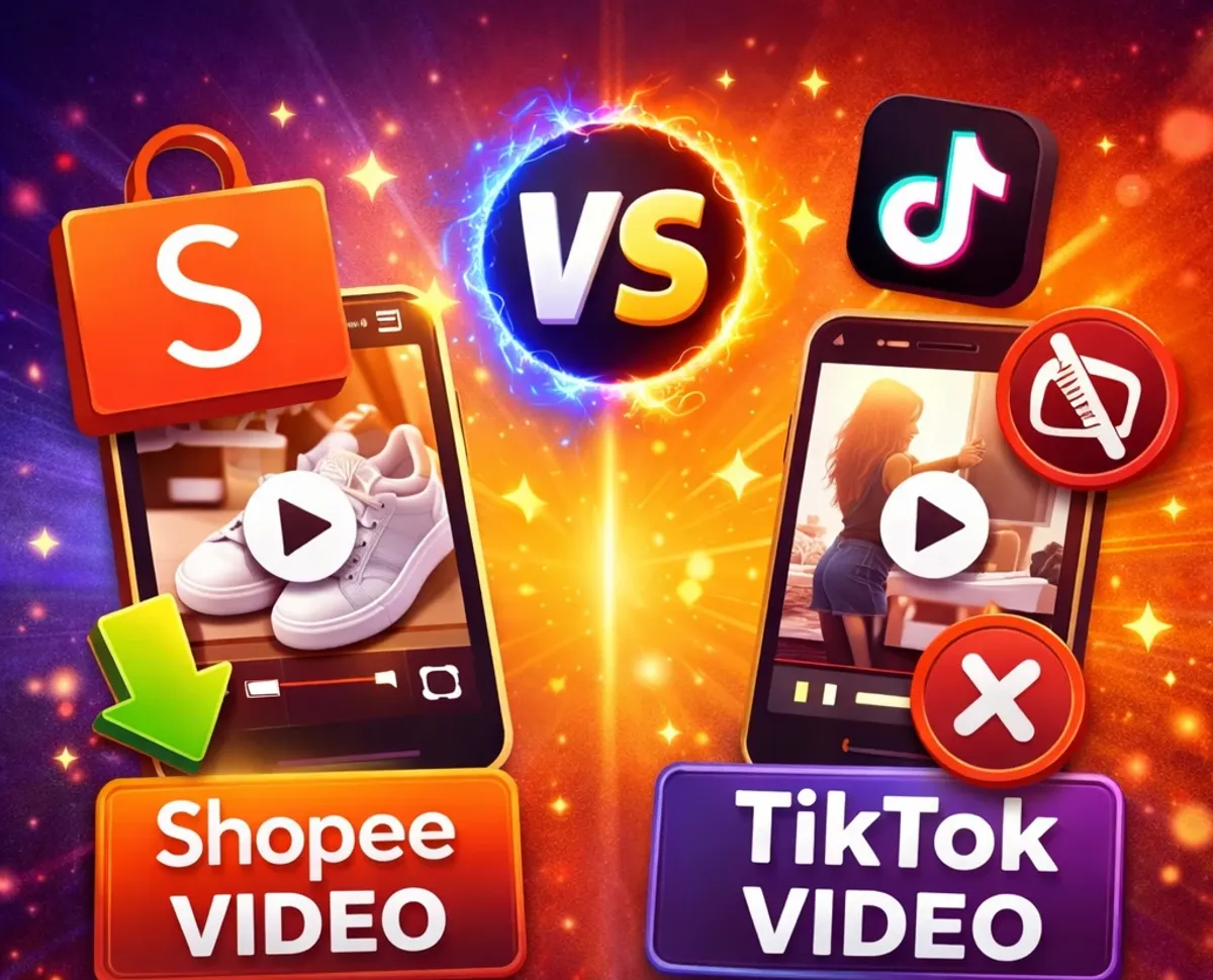 So sánh xử lý URL video Shopee và TikTok