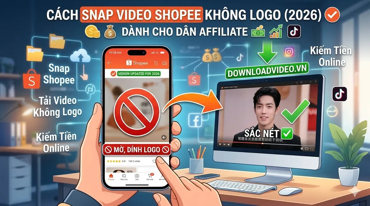 Cách nhận diện watermark trong video Shopee tại nguồn