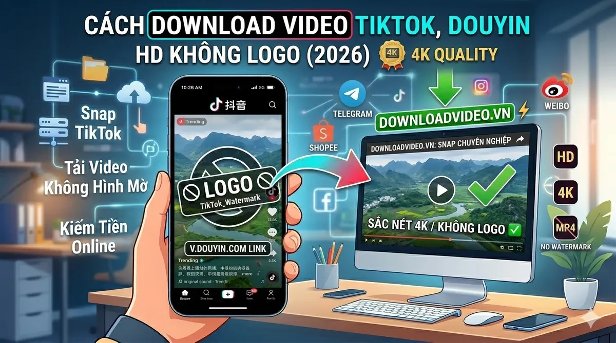 Cách so sánh kết quả tải video TikTok và Douyin