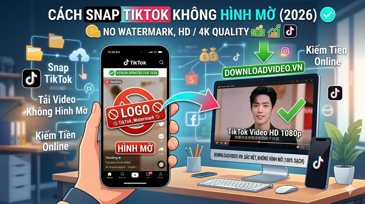 Cách kiểm tra video TikTok tải về có bị mờ