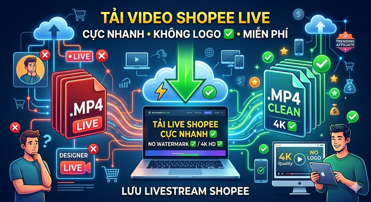 Cách lưu Shopee Live khi bạn có quyền