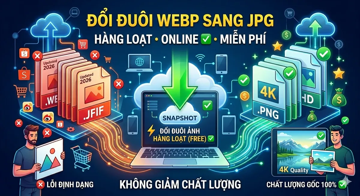 Cách chuyển ảnh WebP sang JPG hoặc PNG
