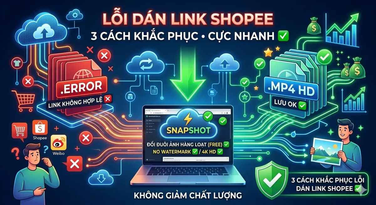 Cách kiểm tra lỗi không dán được liên kết Shopee