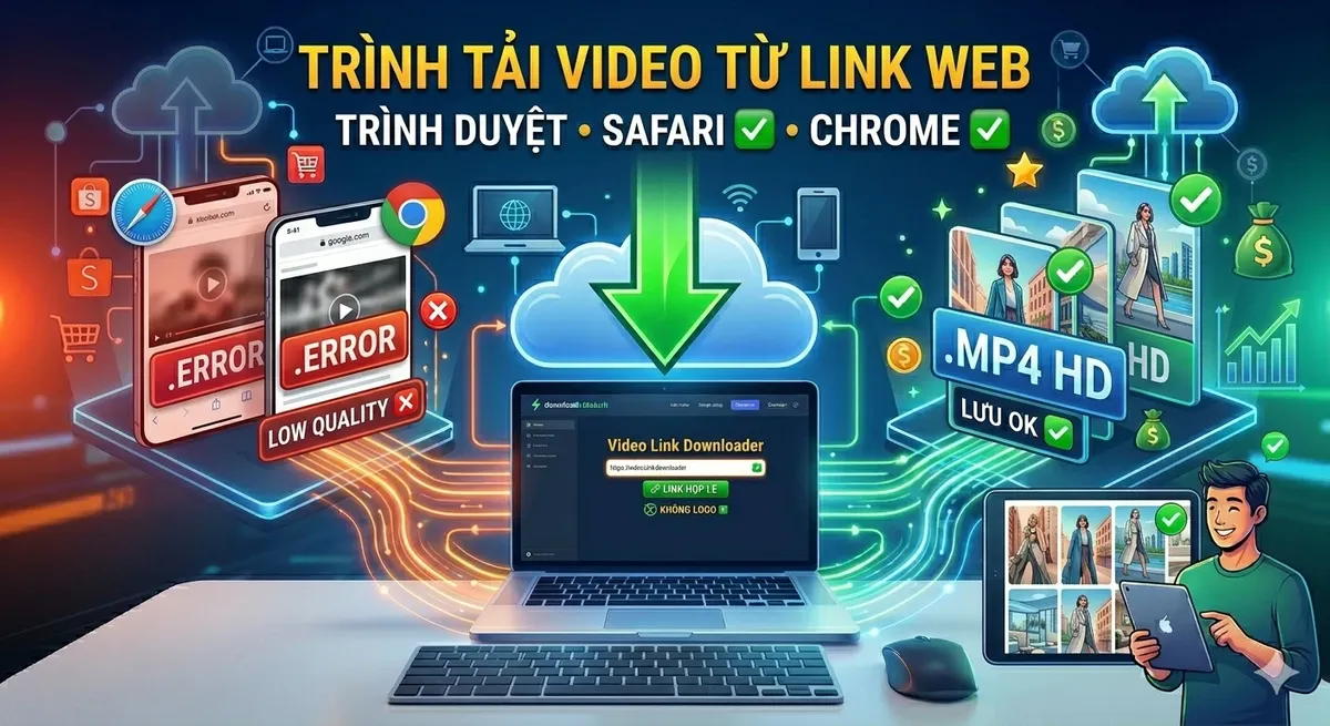 Cách tải video từ liên kết bằng Safari hoặc Chrome