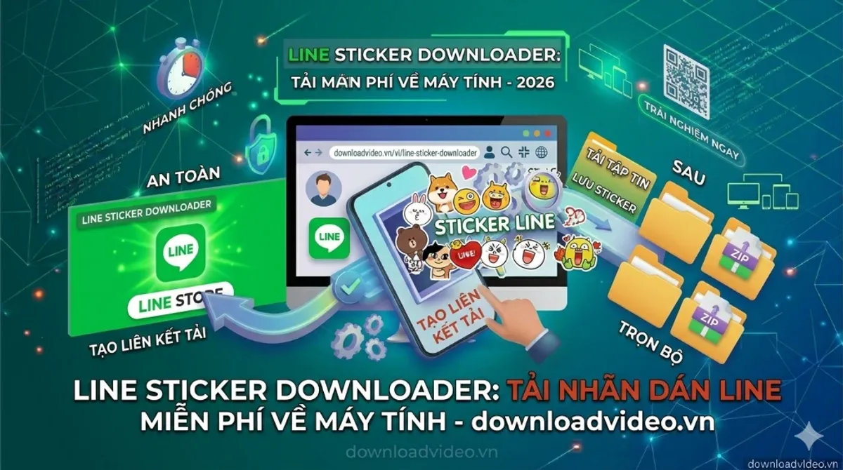 Hướng dẫn sử dụng công cụ Lấy liên kết gói sticker LINE