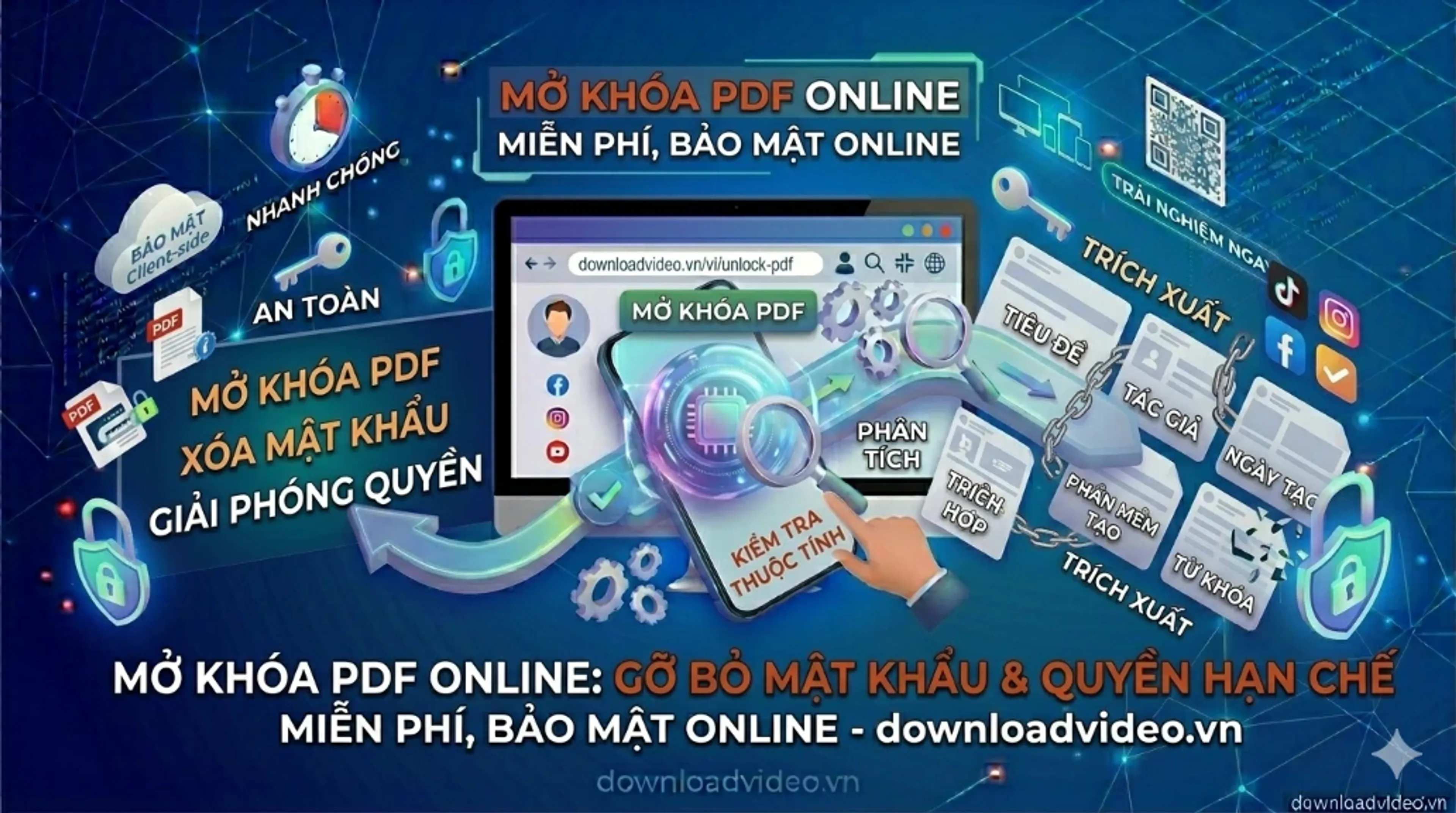Hướng dẫn sử dụng công cụ Mở khóa PDF