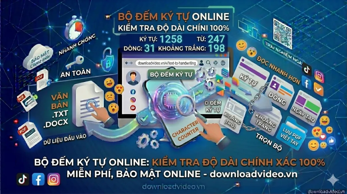 Hướng dẫn sử dụng công cụ Đếm ký tự và từ