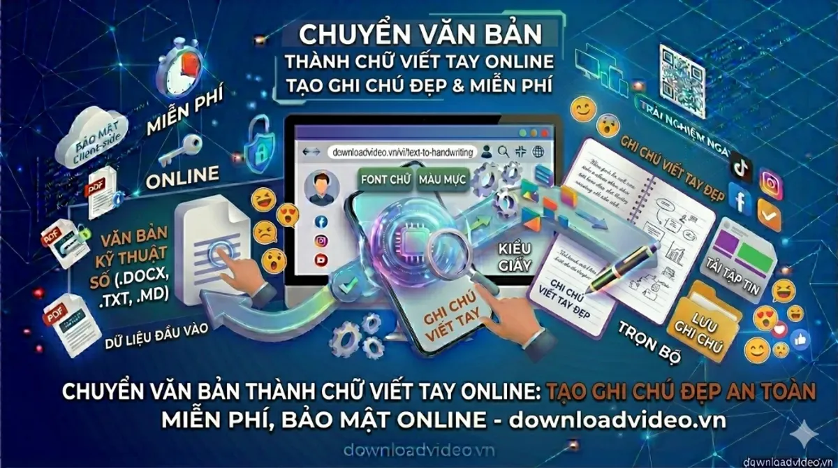 Hướng dẫn sử dụng công cụ Chuyển văn bản thành chữ viết tay