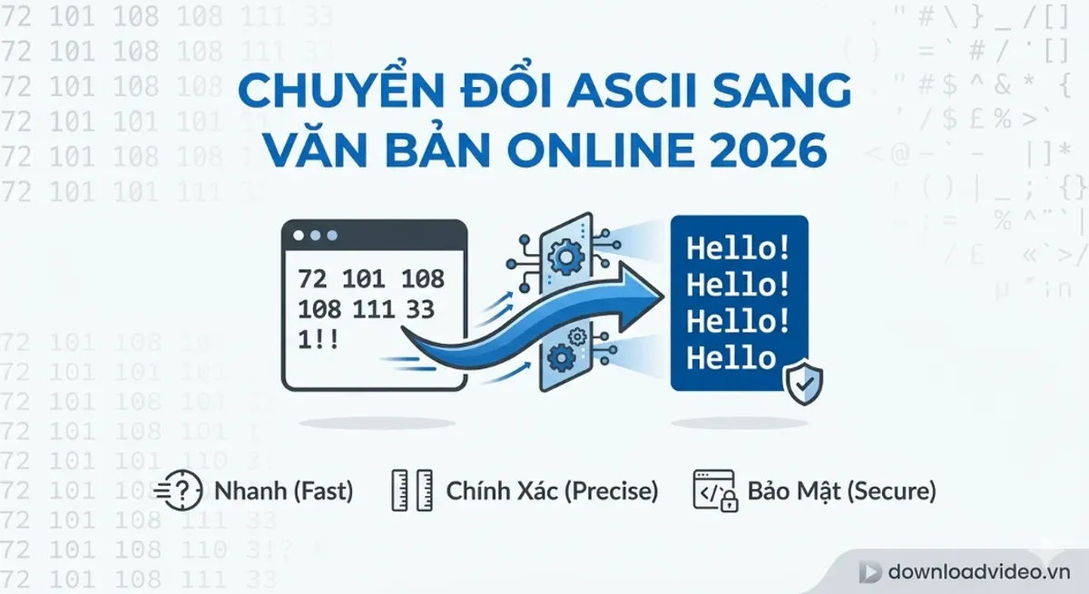 Hướng dẫn chuyển ascii sang văn bản