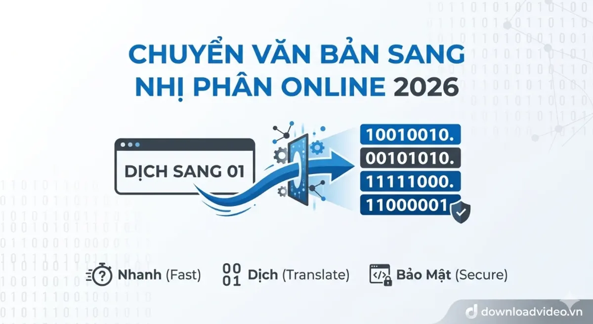 Hướng dẫn chuyển văn bản sang nhị phân