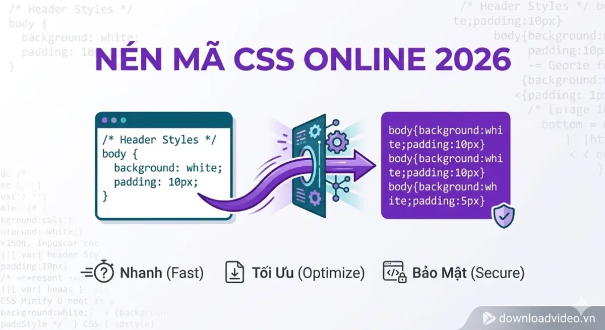 Hướng dẫn sử dụng công cụ Rút gọn CSS