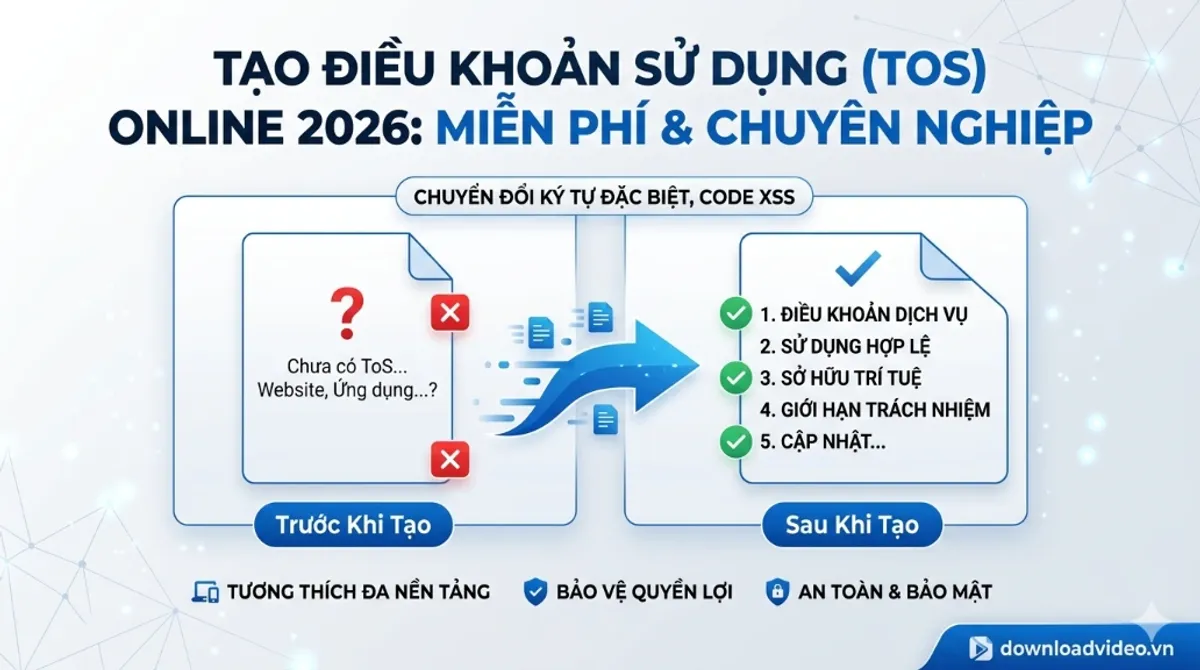 Hướng dẫn sử dụng công cụ Tạo mẫu điều khoản sử dụng