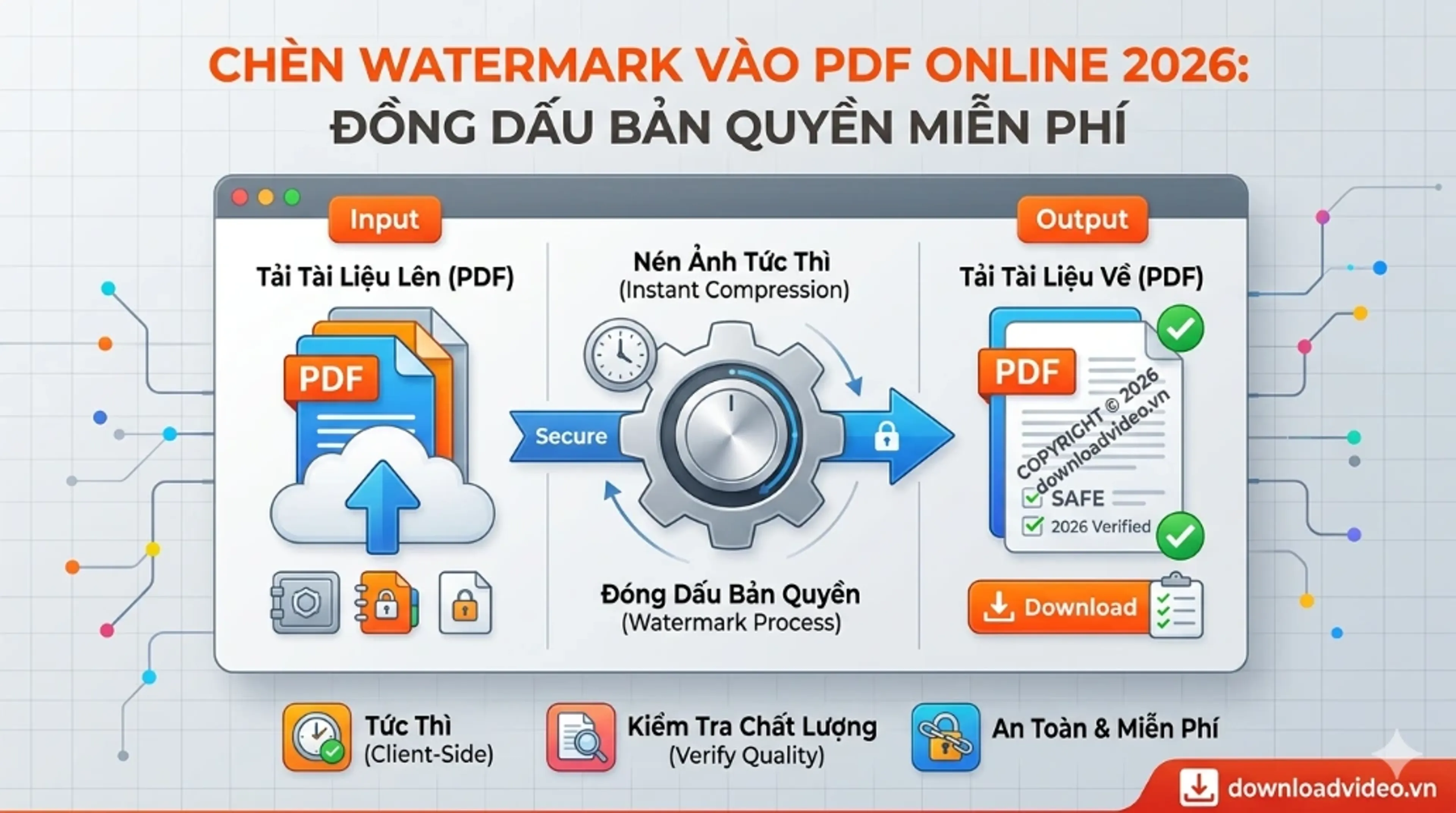 Hướng dẫn sử dụng công cụ Thêm watermark vào PDF
