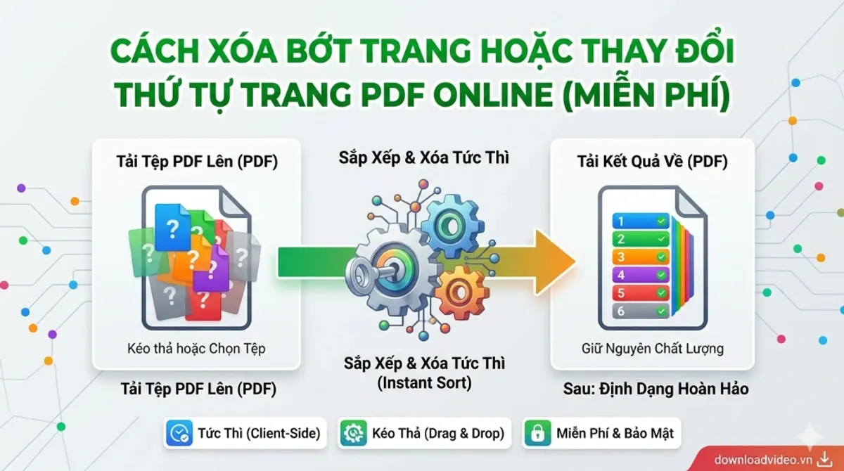 Cách xóa và thay đổi thứ tự trang PDF