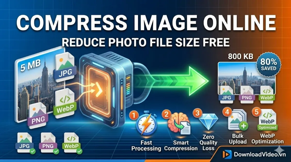 Compress Image Online - Reduce Photo File Size Free | DownloadVideo.vn