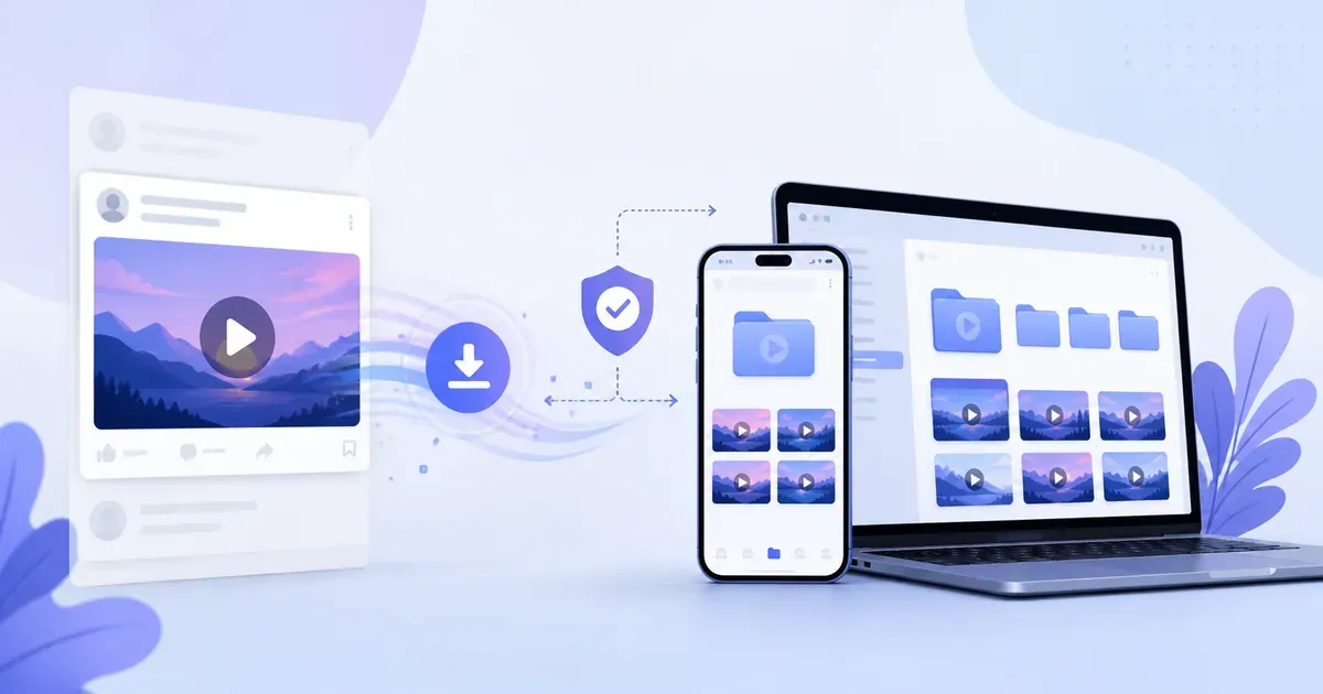 Cách lưu video Facebook trên điện thoại và máy tính