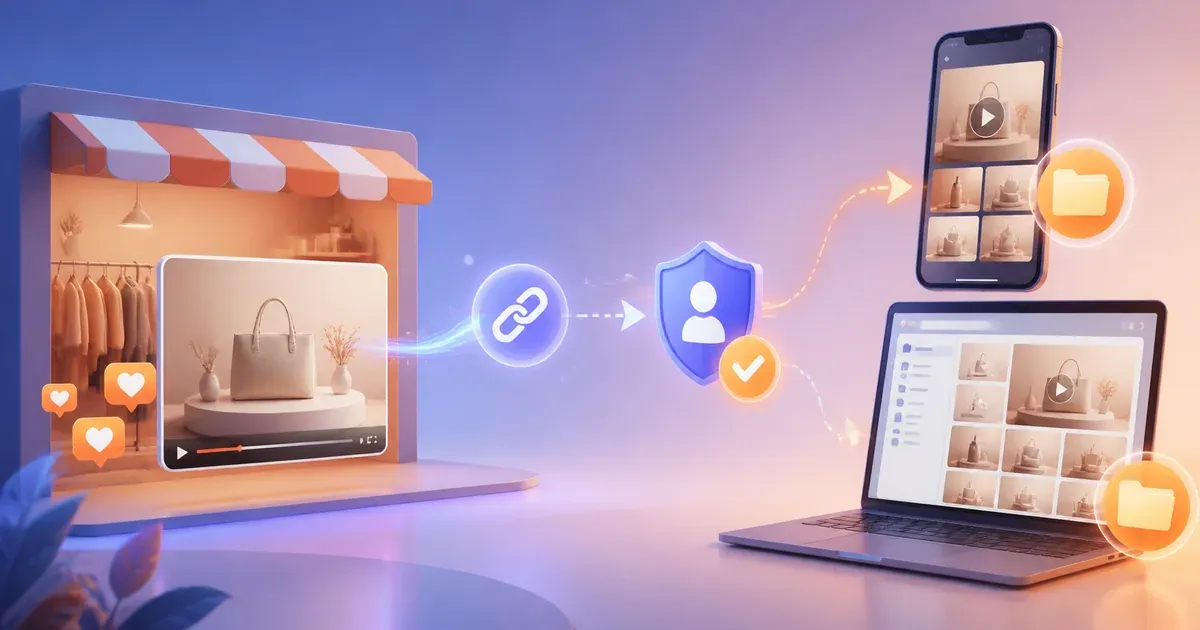 Cách lưu video sản phẩm Shopee công khai