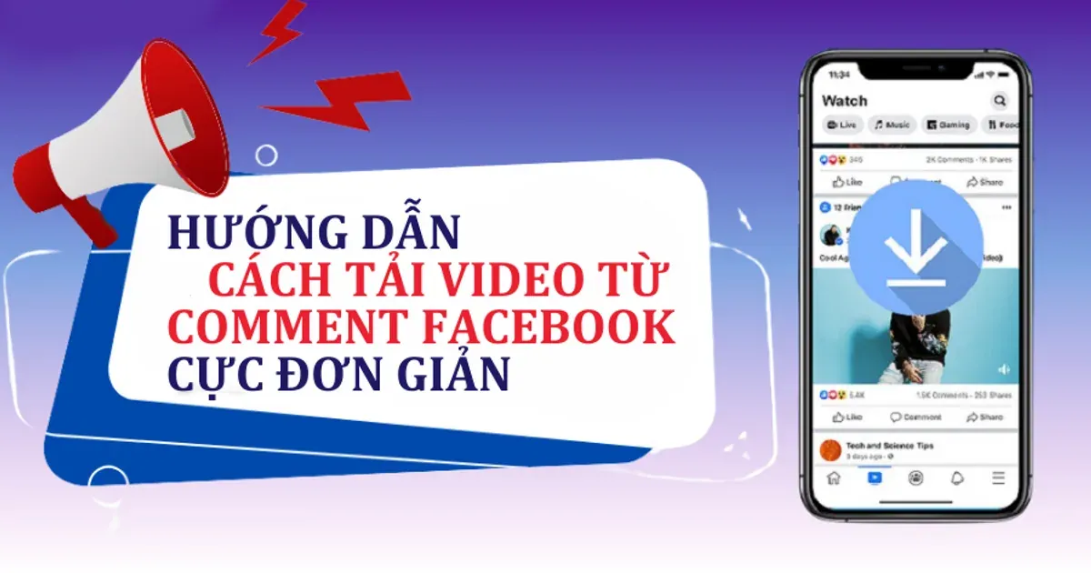 Cách xử lý liên kết video trong bình luận Facebook